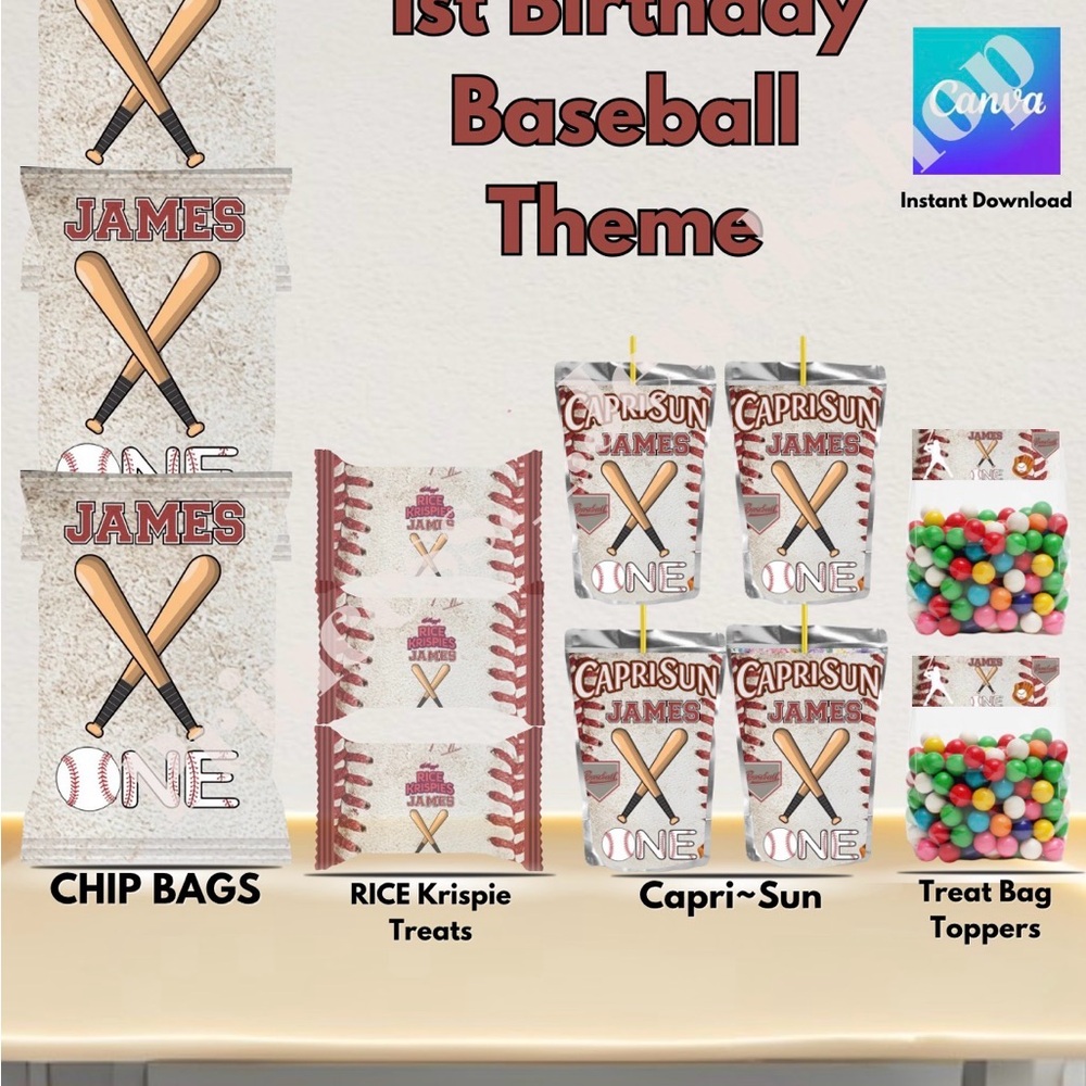 Baseball Theme Party Supplies Set